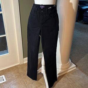 NYDJ smooth finish black jeans.  Size 0
